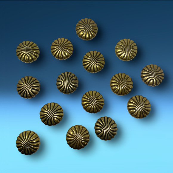 Vintage Lot 15 x Amerock Natural Elegance Knobs Handles Pulls Modern Brass 1337 - Picture 1 of 5